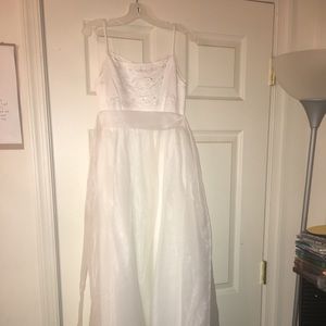 David's bridal white  flower girl dress